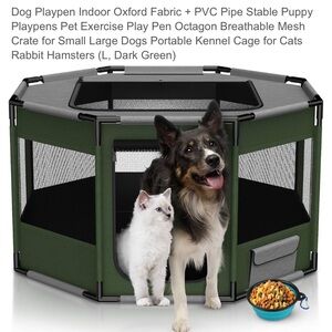 BEBANG Portable Indoor/Out Octagon Animal Playpen Dog/Cat/Rabbit/Hamster, etc